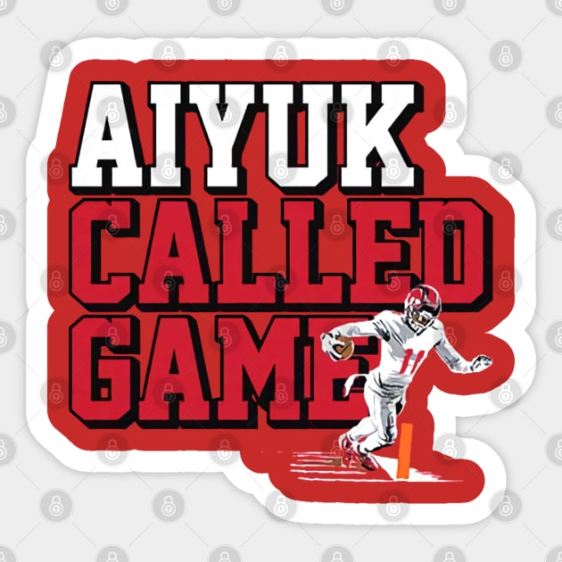 Brandon Aiyuk Called Game Sticker by Chunta_Design